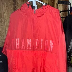 Champion Bright Red Hooded Jacket